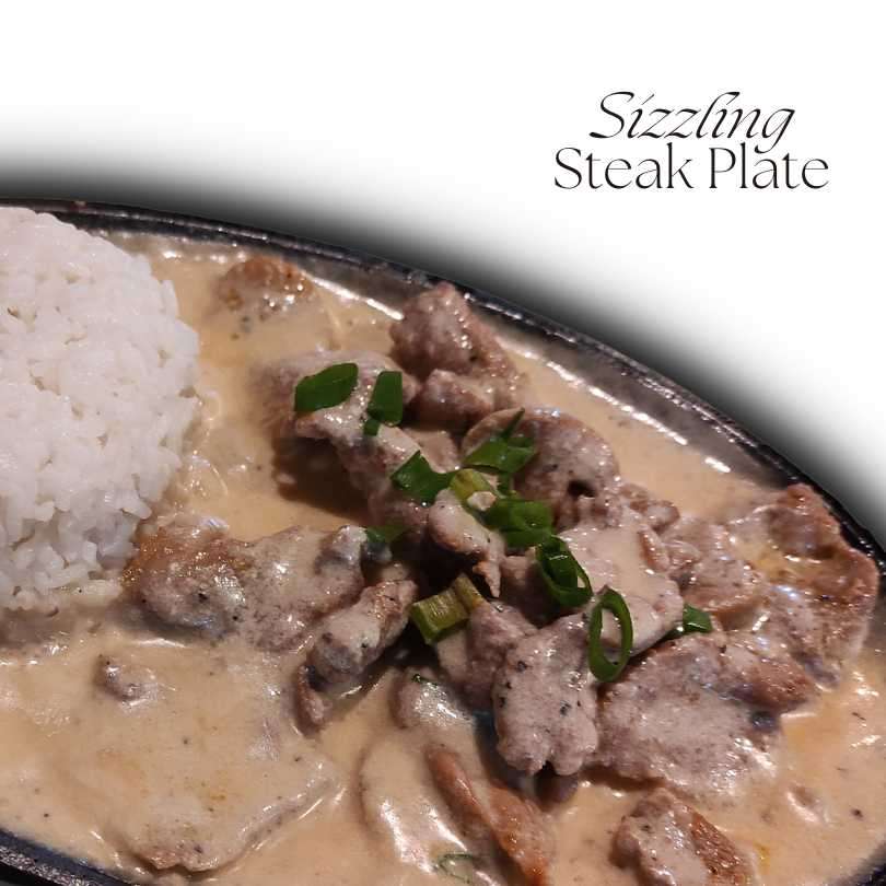 Steak 2 Sizzling steak plate from sarapoi