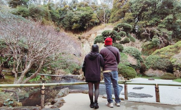 Houkokujin Bamboo Grove and temple